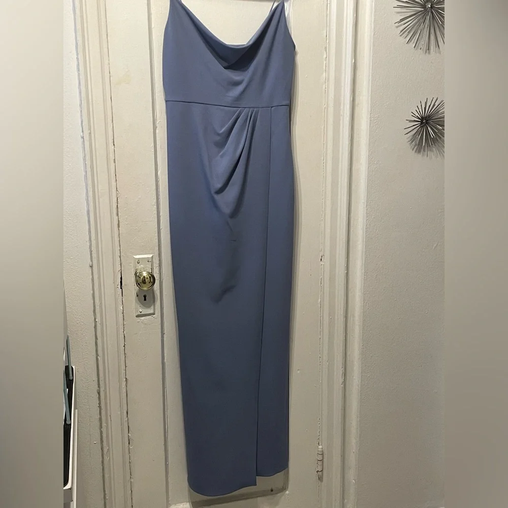 Sachin & Babi-NWT- Paulina Slate Blue 4-Way Stretch Crepe Gown Sz:8 Ret$325 - Picture 5 of 8